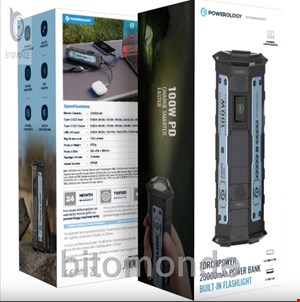 پاور بانک 20000 پاورولوژی Powerology مدل PPBCHA91BK با چراغ قوه