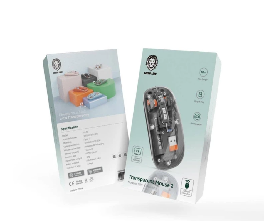 ماوس بی سیم گرین لاین مدل Transparent Mouse 2