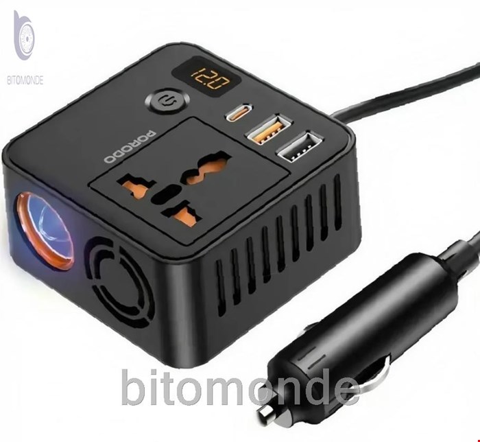مبدل برق خودرو پرودو مدل Universal PD-FWCH057 200W