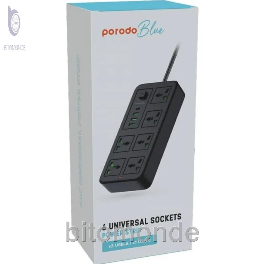 چندراهی برق پرودو مدل Universal Sockets 6 ظرفیت ۳ متر