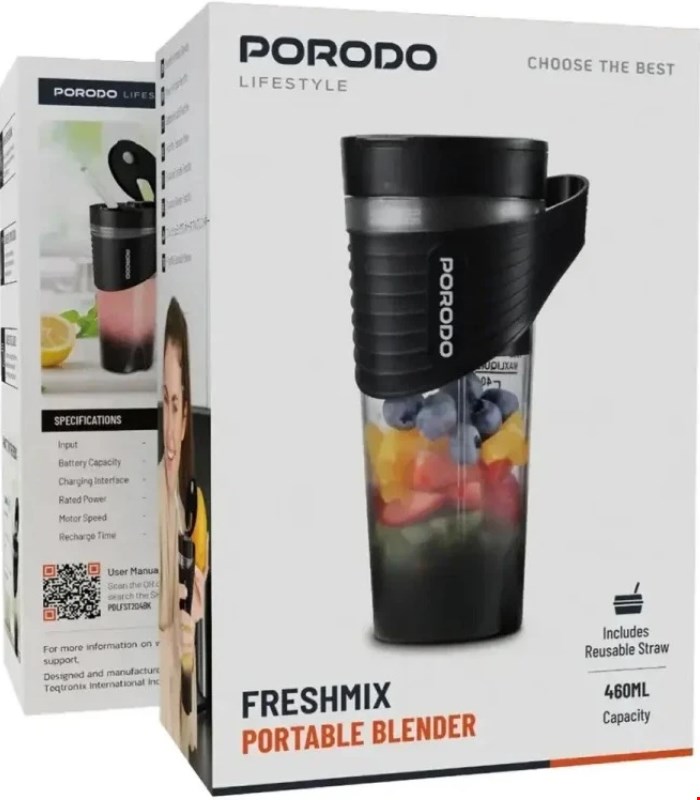 مخلوط‌کن قابل حمل پرودو مدل Porodo Freshmix Portable Blender PDLFST204BK