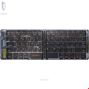 کیبورد بلوتوثی تاشو پرودو Porodo Crystal Shell Wireless Keyboard PD-ETK03