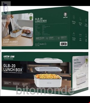 ظرف غذای برقی گرین لاین مدل GLB-20 ظرفیت ۱ لیتر گرمکن‌دار