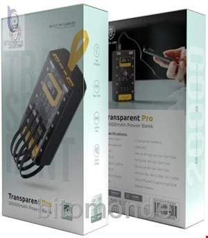 پاوربانک 20 وات گرین لاین مدل Transparent Pro ظرفیت 20000 میلی آمپر ساعت