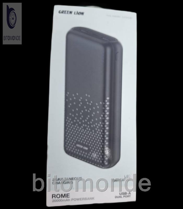 پاوربانک رم 20000 میلی آمپر گرین Green lion Rome PowerBank 20000mAh