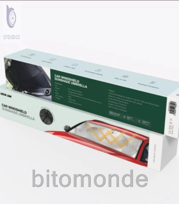 چتر آفتاب گیر شیشه جلو خودرو سه لایه گرین GNCRWNDUMPBK