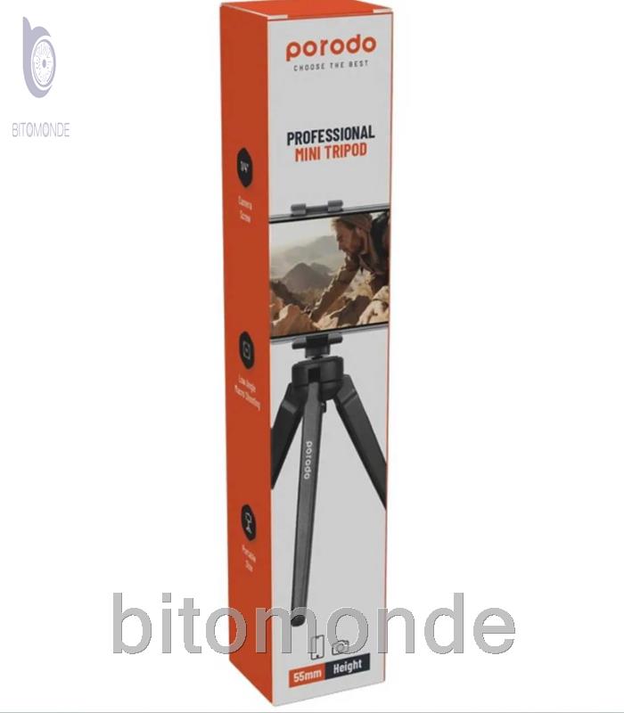 سه پایه گوشی موبایل و دوربین تاشو پورودو PD-TRPT-BK