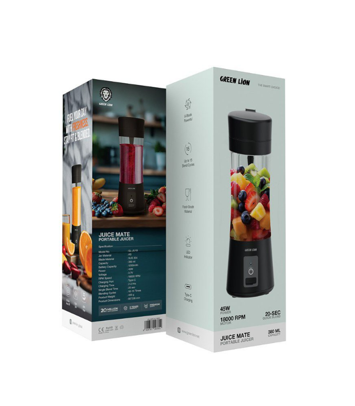 مخلوط کن شارژی 380 میل گرین لاین Green Lion Juice Mate Portable Juicer 380mL